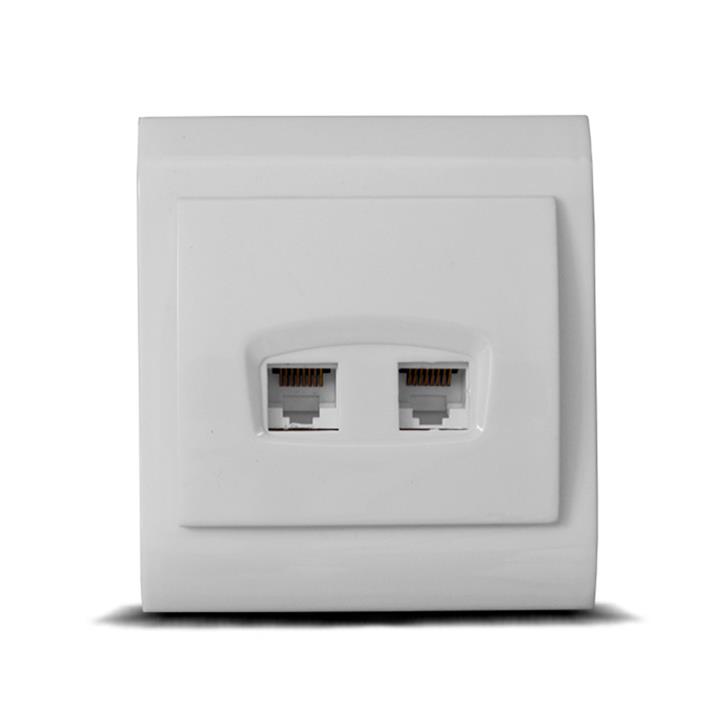 پریز شبکه cat6 دو پورت خیام الکتریک مدل آسمان